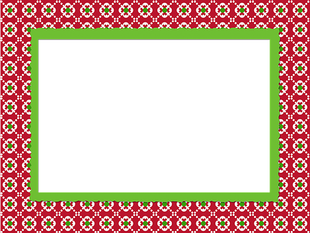 Floral Pattern Frameon Red Background PNG Image