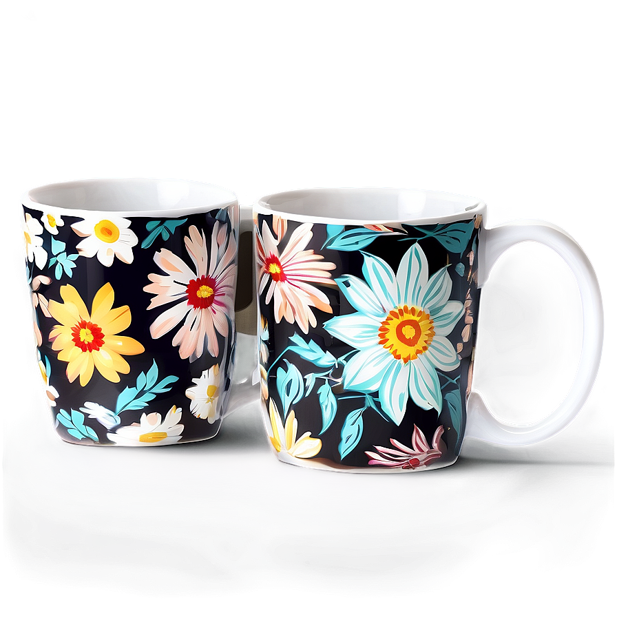 Floral Pattern Mug Png Pnc89 PNG Image