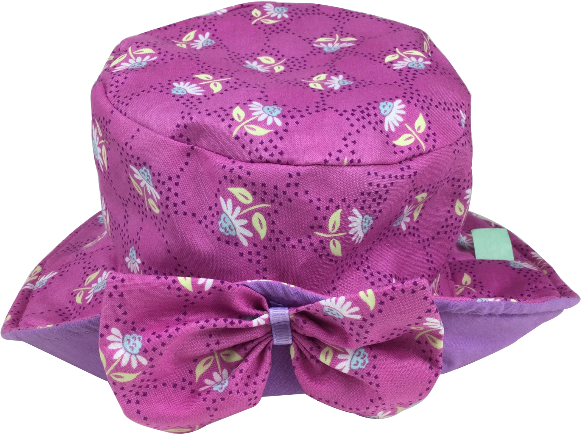 Floral Patterned Pink Sun Hat PNG Image