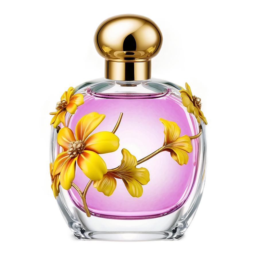 Floral Perfume Bottle Png 45 PNG Image