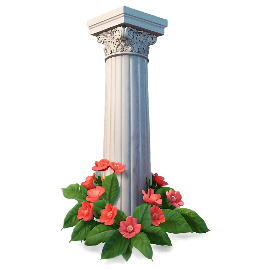 Floral Pillar Png Pcl50 PNG Image