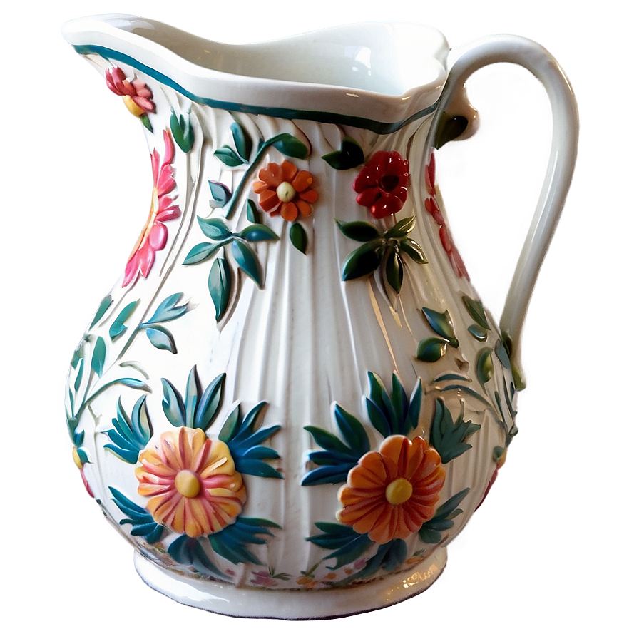 Floral Pitcher Png Vaa PNG Image