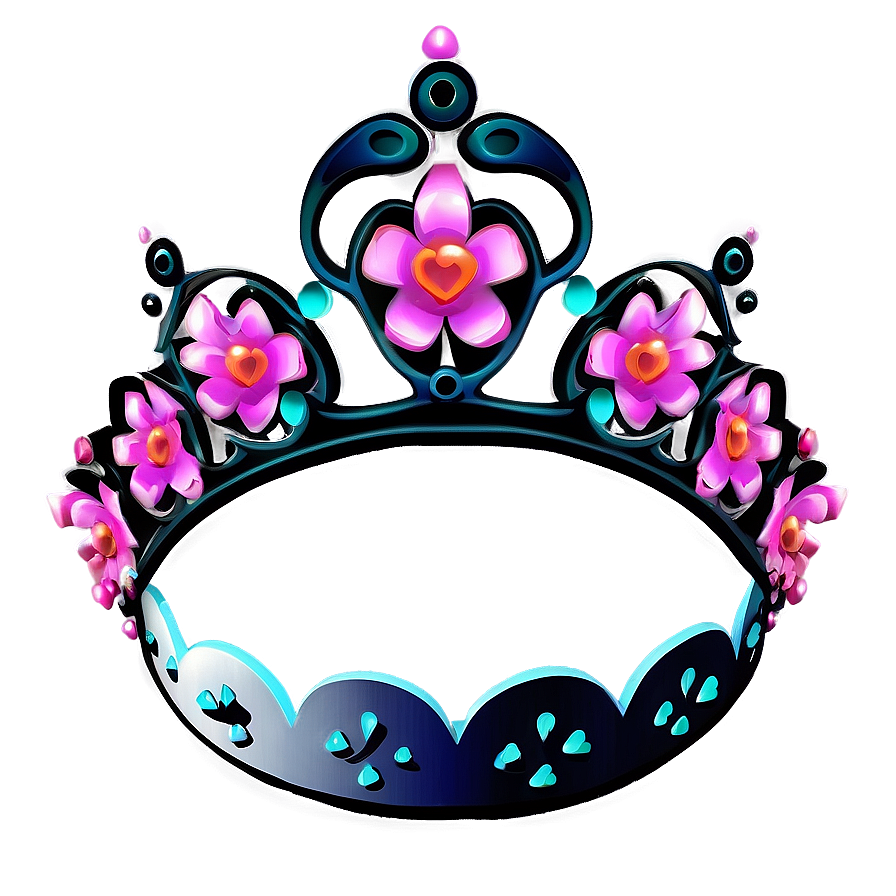 Floral Princess Crown Design Png 64 PNG Image