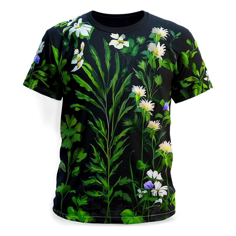 Floral Printed Tshirt Png Wty PNG Image