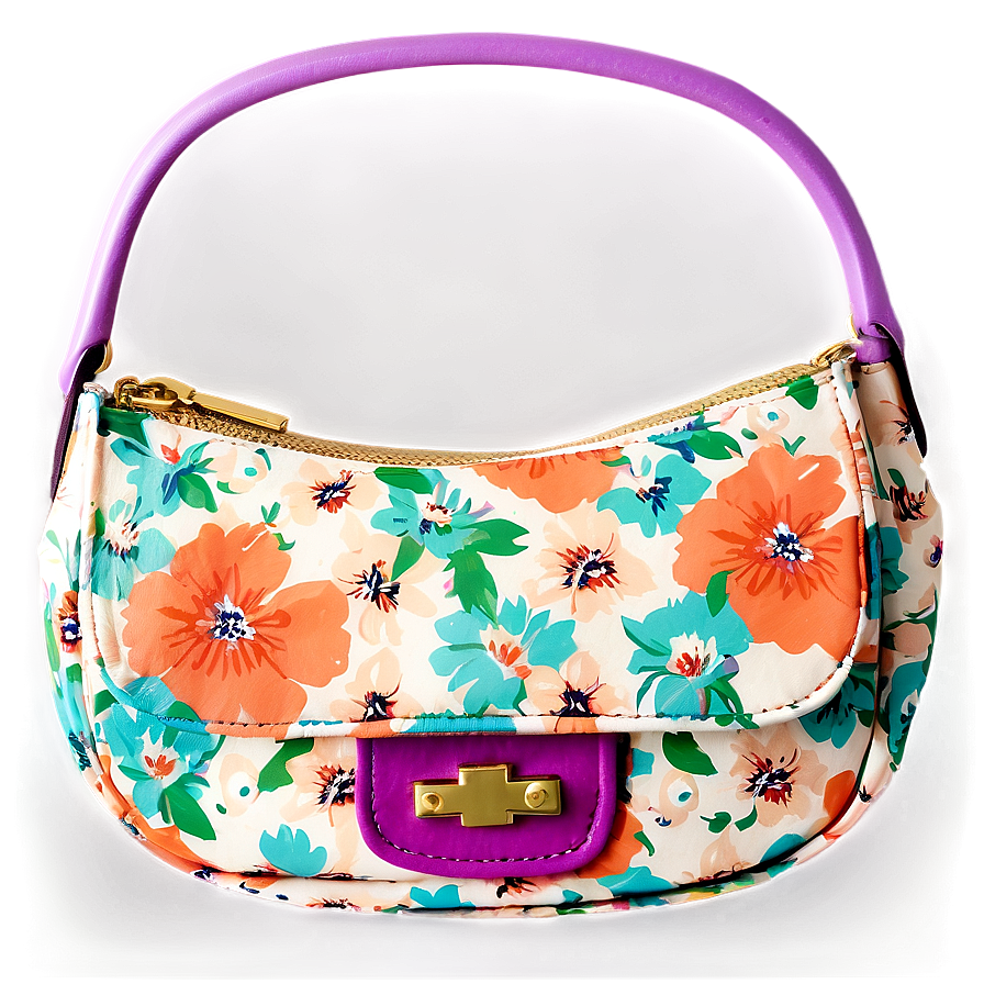 Floral Purse Png Kpk PNG Image