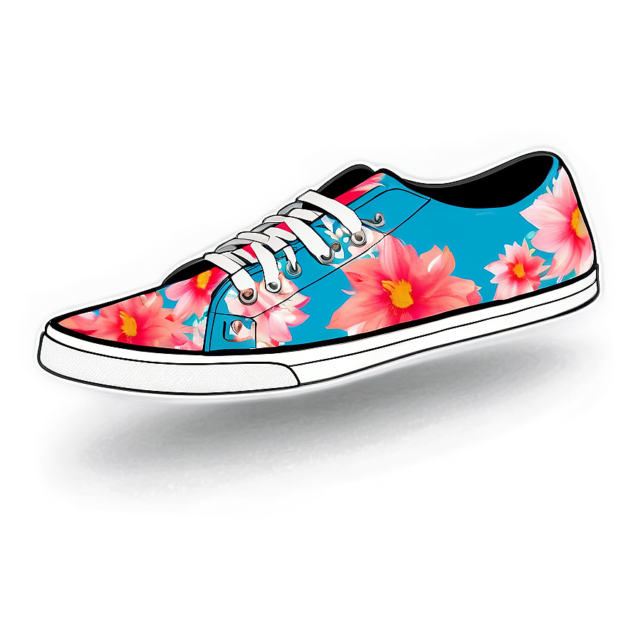 Floral Sneakers Png 05242024 PNG Image