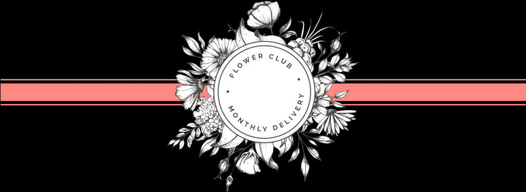 Floral Subscription Service Banner PNG Image