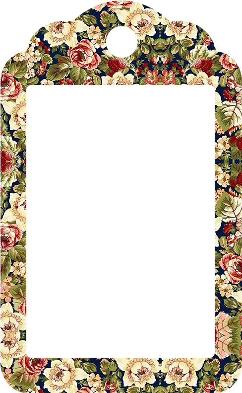 Floral Tag Template Design PNG Image