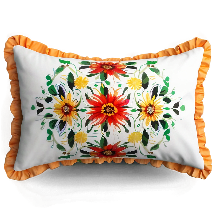 Floral Throw Pillow Design Png Ucm PNG Image