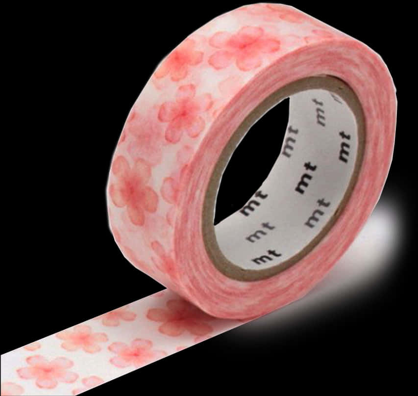 Floral Washi Tape Roll PNG Image