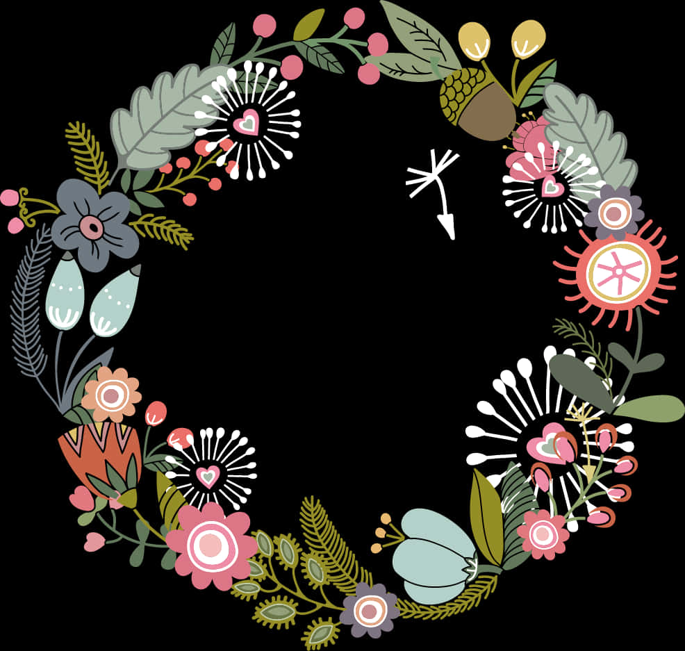 Floral_ Wreath_ Graphic_ Design PNG Image