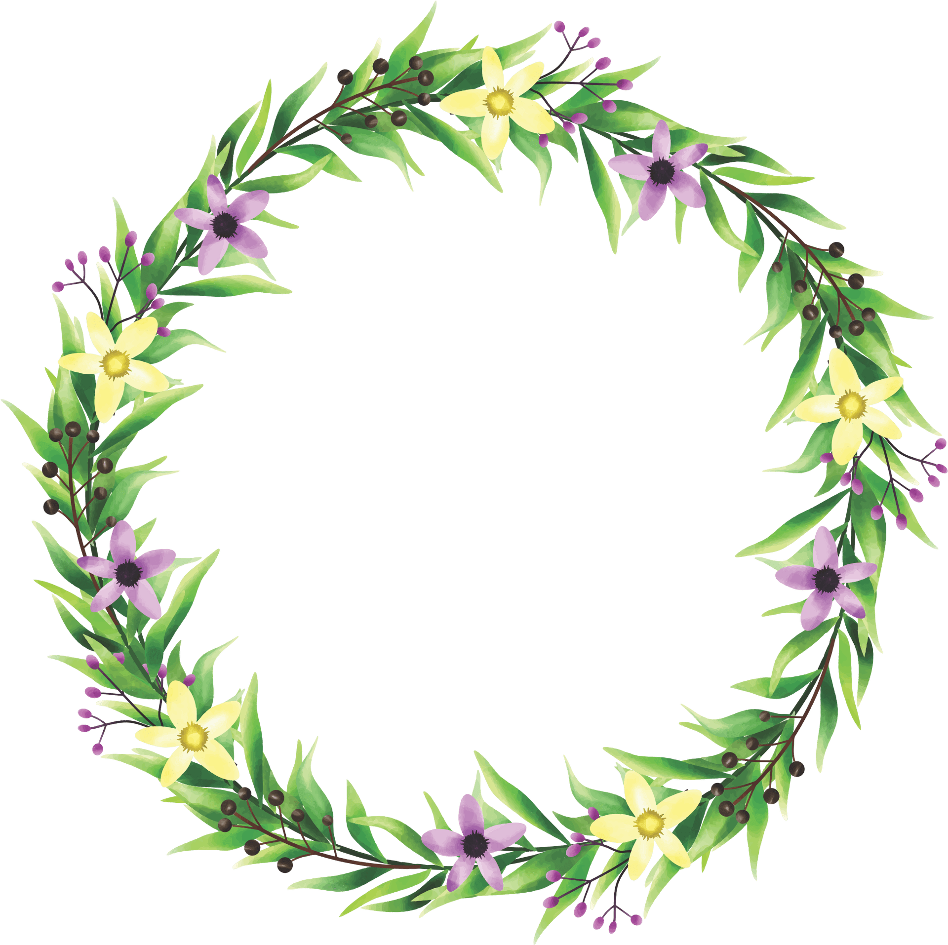 Floral_ Wreath_ Vector_ Graphic PNG Image