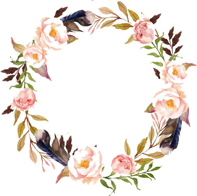 Floral_ Wreath_ Watercolor_ Painting PNG Image