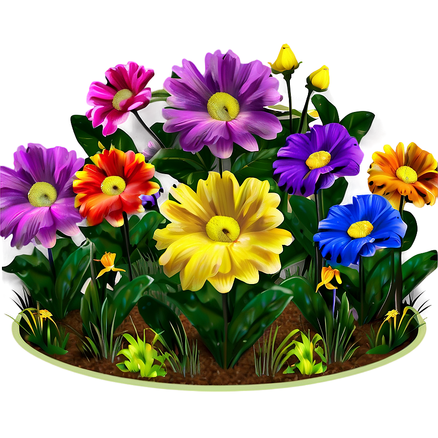 Flores Garden Fantasy Png Vrq PNG Image