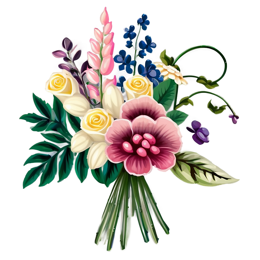 Flores Vintage Bouquet Png 67 PNG Image