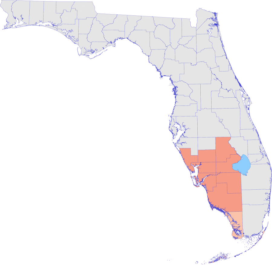 Florida Heat Map PNG Image