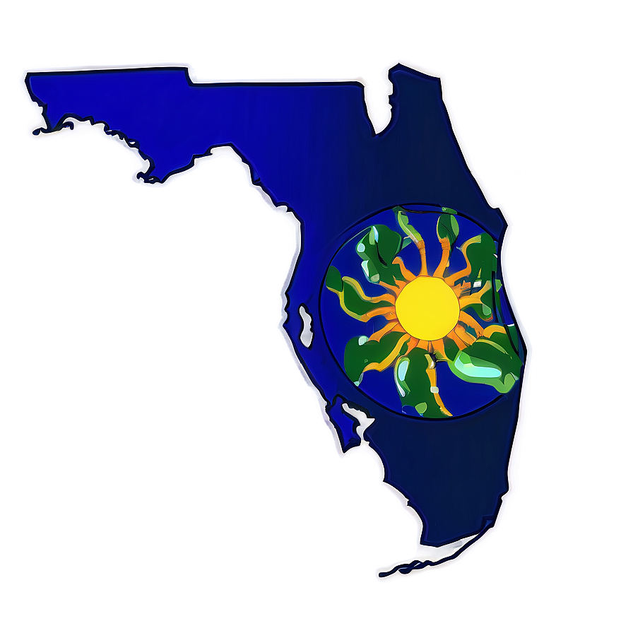 Florida Outline In Circle Png Rwg PNG Image