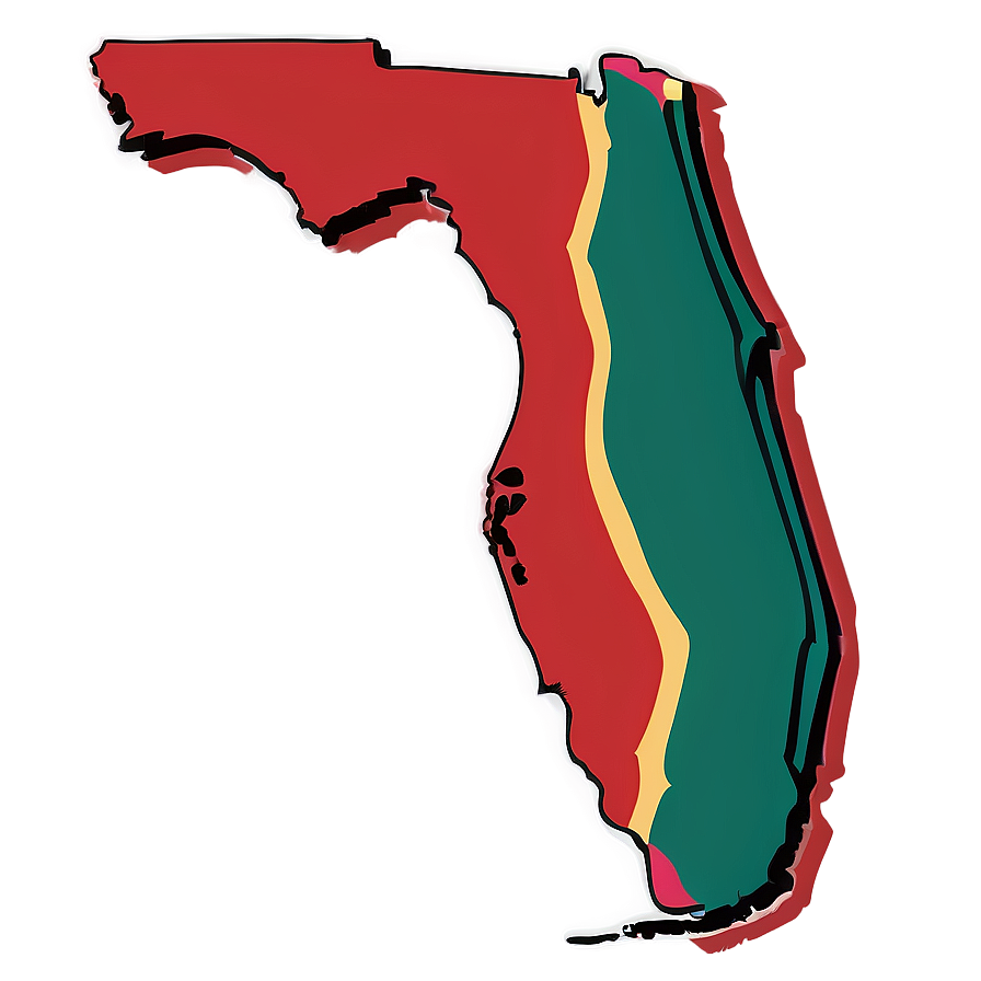 Florida Outline Vector Style Png Cik88 PNG Image