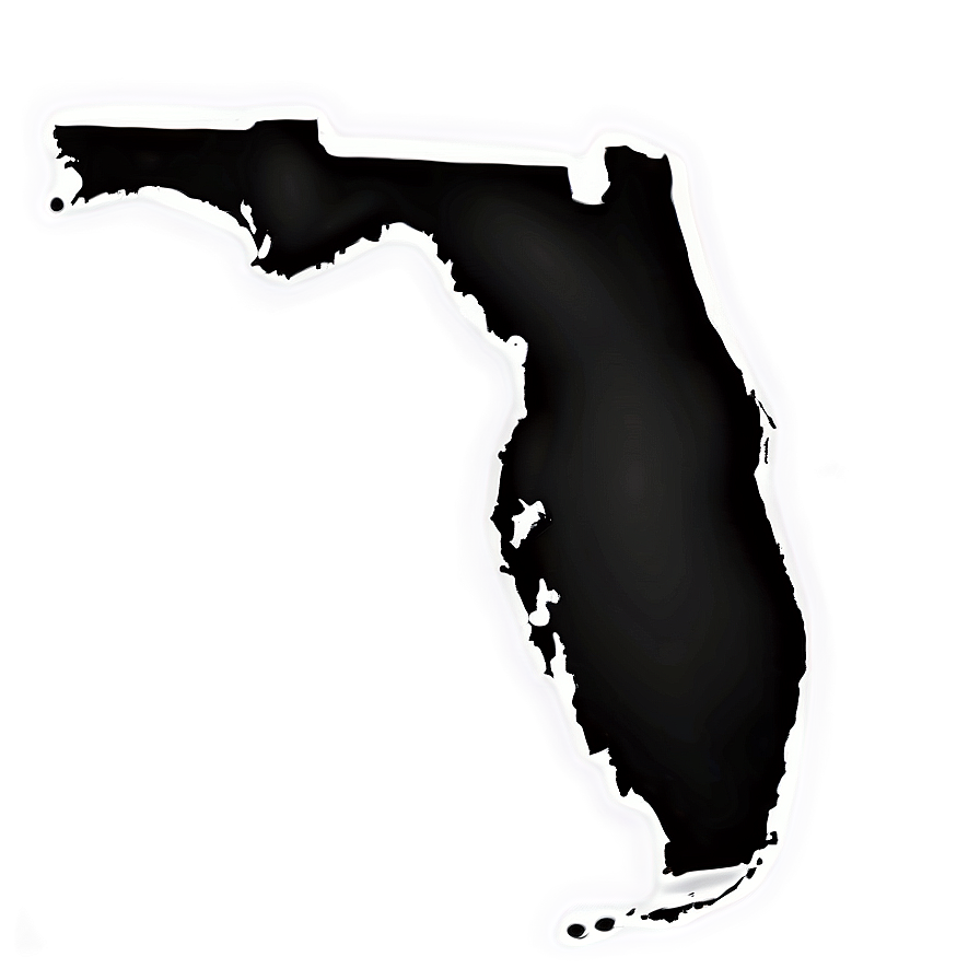 Florida Outline With Capital Mark Png 10 PNG Image