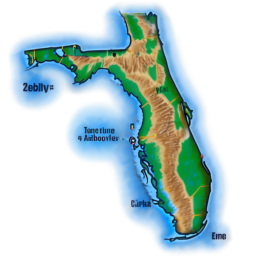 Florida State Boundary Line Png 82 PNG Image