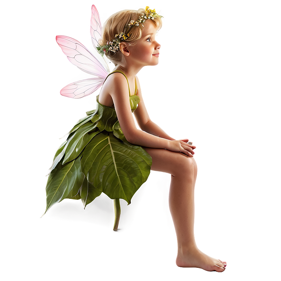 Flower Fairy Sitting Png 05062024 PNG Image