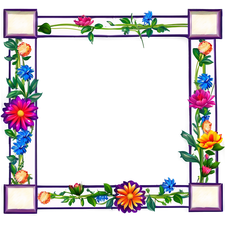 Flower Frame Clipart Png 05252024 PNG Image