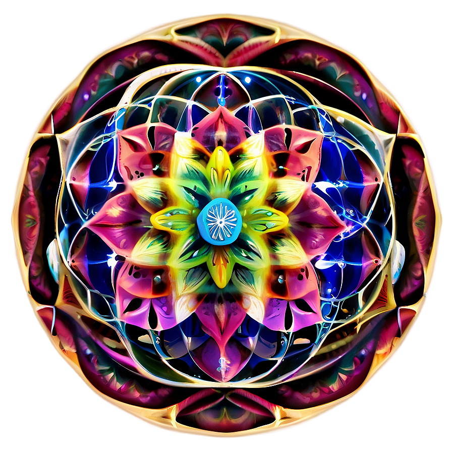 Flower Of Life Meditation Graphic Png Mfo19 PNG Image