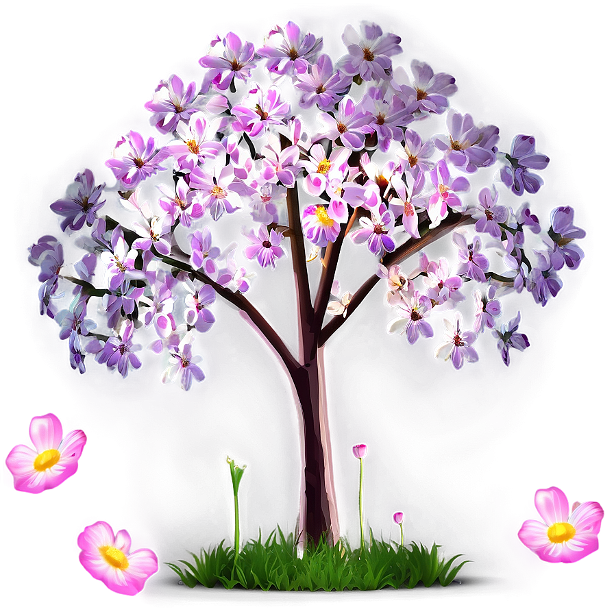 Flower Tree In Meadow Png 63 PNG Image