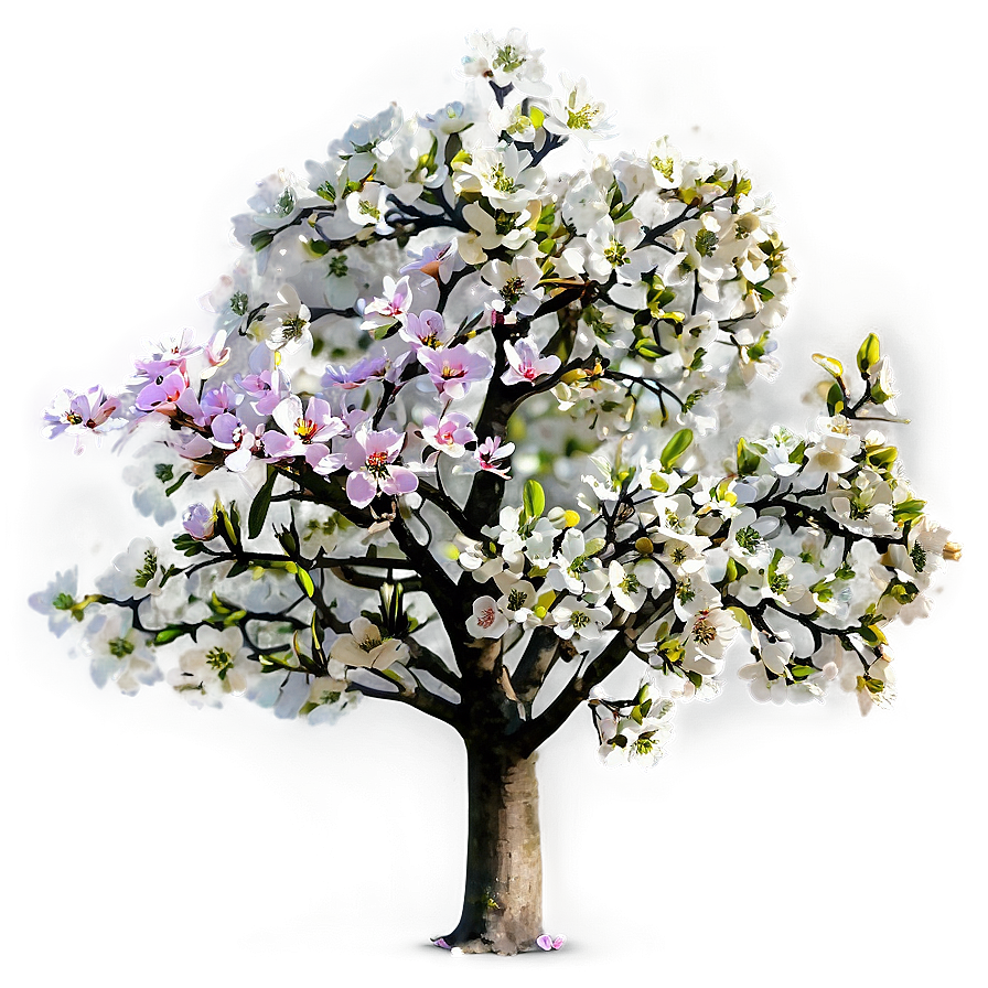 Flower Tree In Springtime Png 90 PNG Image