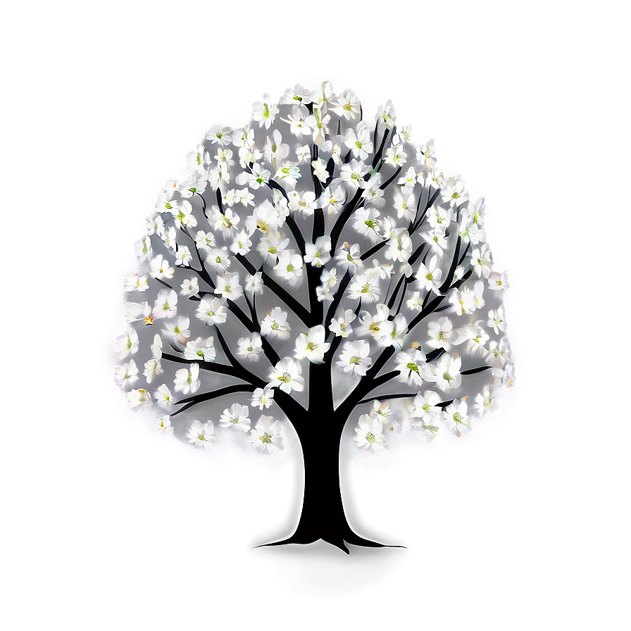 Flower Tree Under Moonlight Png Yar18 PNG Image