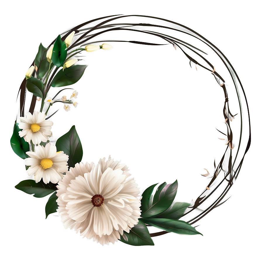 Flower Wreath Clipart Png Dmq PNG Image
