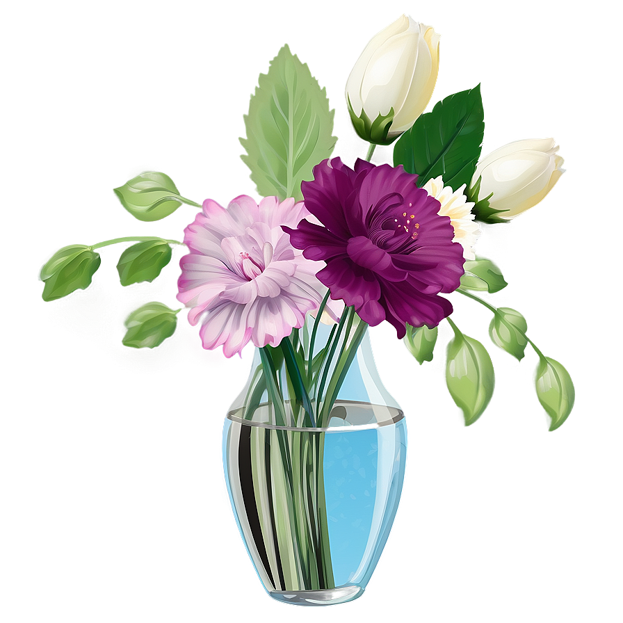 Flowers In Vase A PNG Image