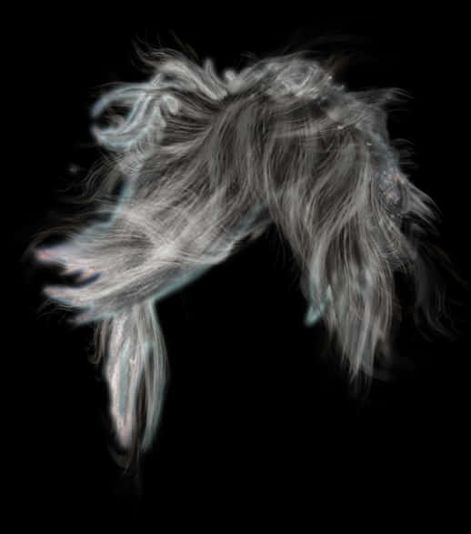 Flowing Mane Artistic Representation PNG Image