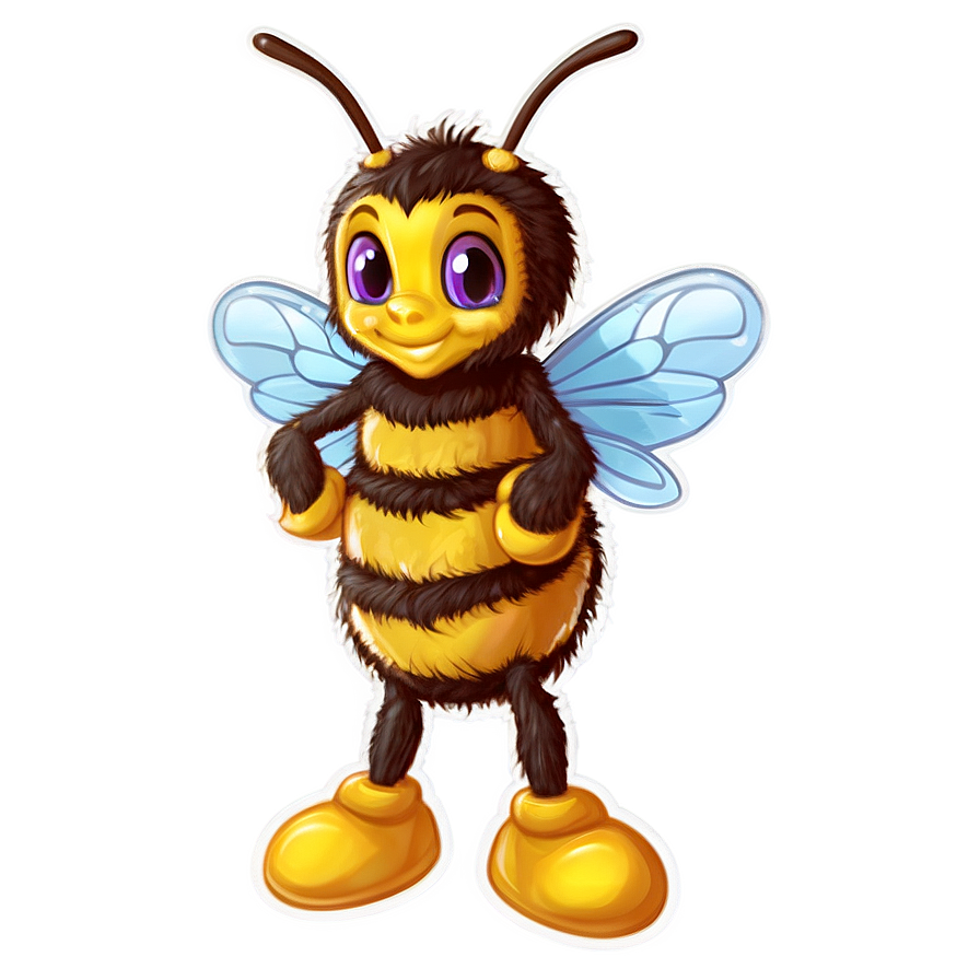 Fluffy Bee Mascot Png Srl PNG Image