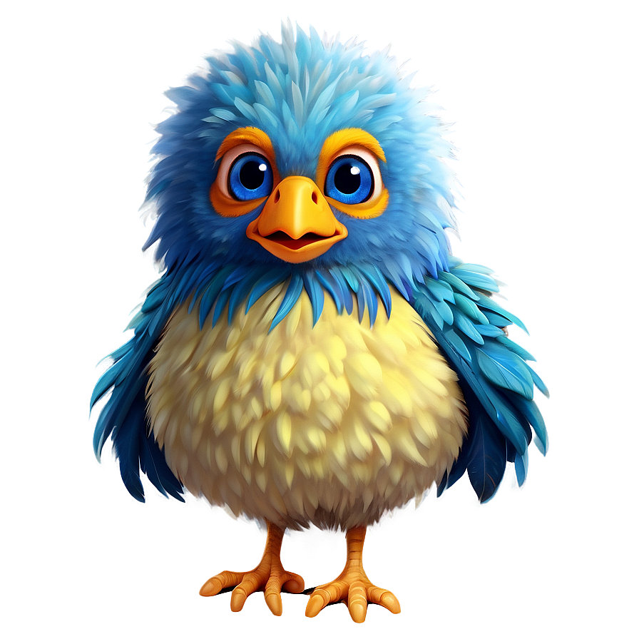 Fluffy Cartoon Bird Png Sjs64 PNG Image