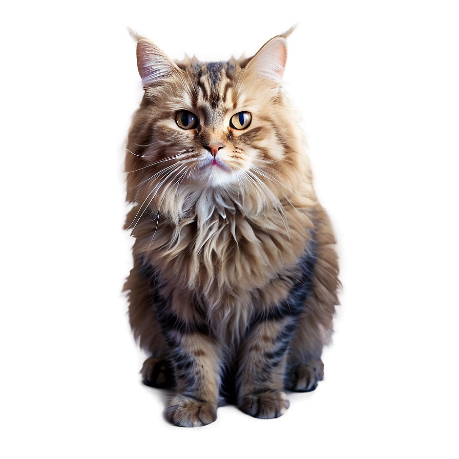 Fluffy Cat Illustration Png A PNG Image