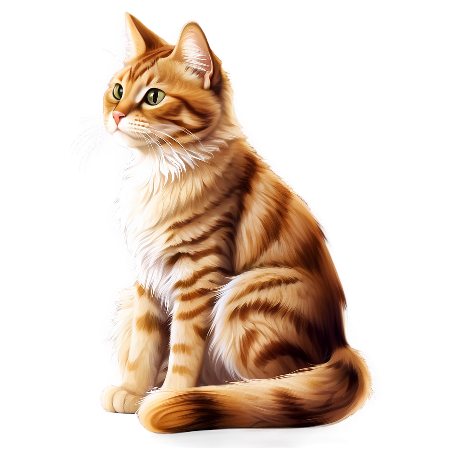 Fluffy Cat Illustration Vector Png Dhx PNG Image