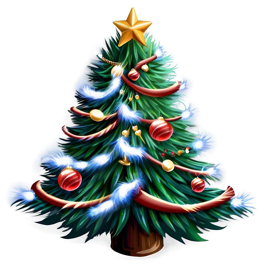 Fluffy Christmas Tree Image Png Hpp95 PNG Image