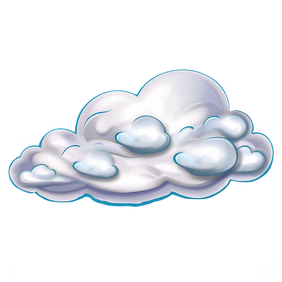 Fluffy Cloud Illustration Png 32 PNG Image