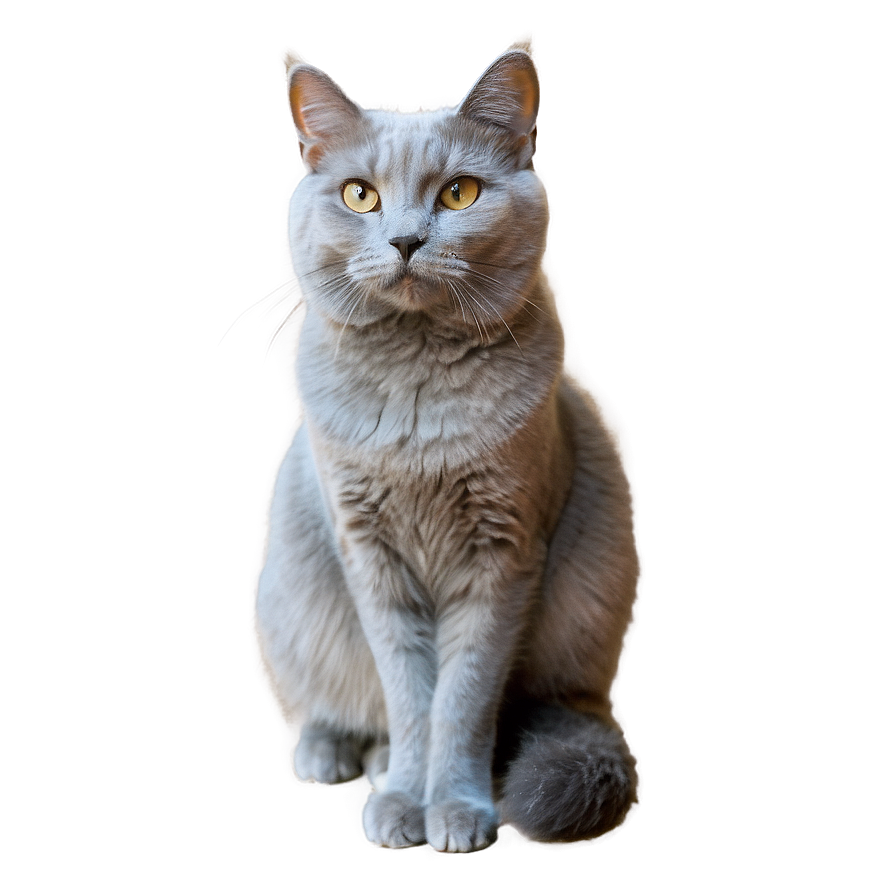 Fluffy Grey Cat Png 06252024 PNG Image