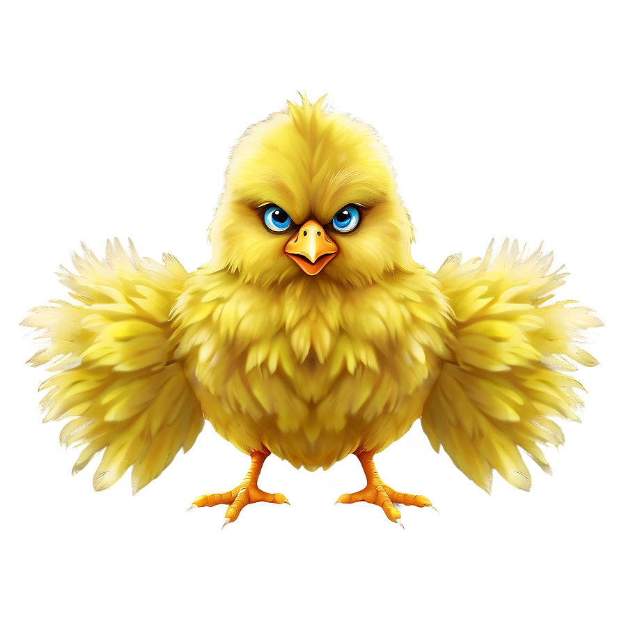 Fluffy Yellow Chick Cartoon Png Bgs28 PNG Image