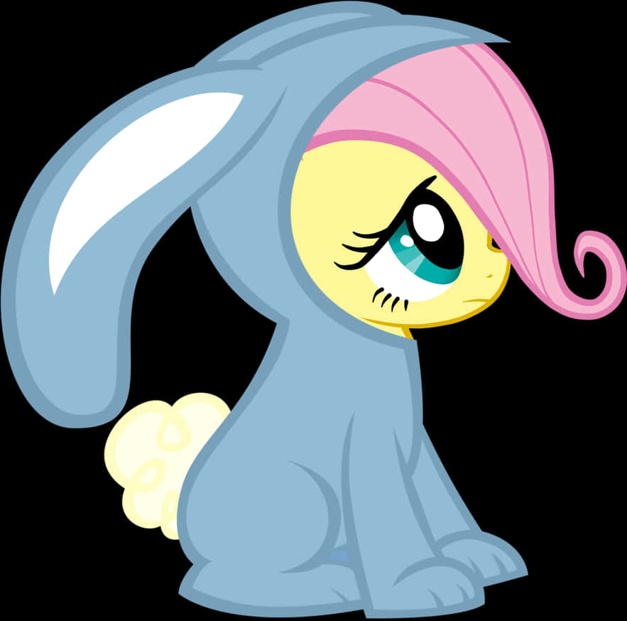 Fluttershy Bunny Costume PNG Image