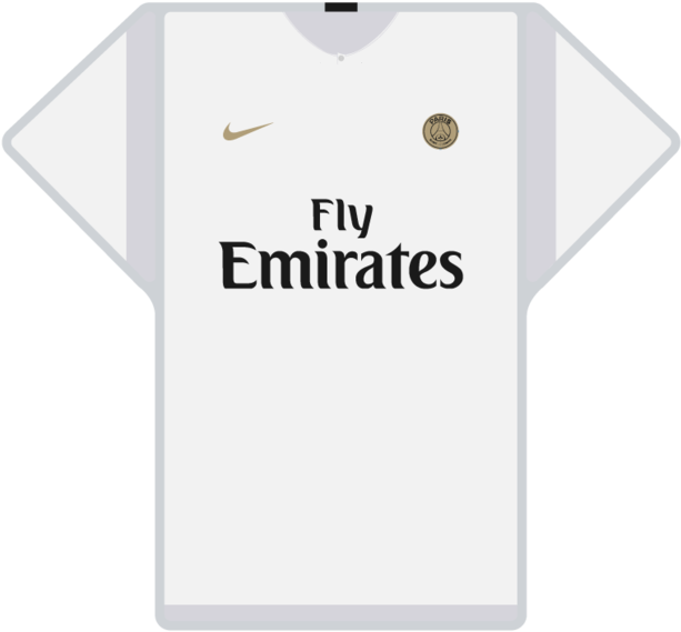 Fly Emirates Sponsored Football Jersey PNG Image