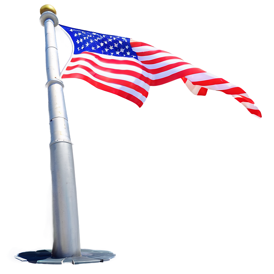 Flying American Flag Pole Art Png 13 PNG Image