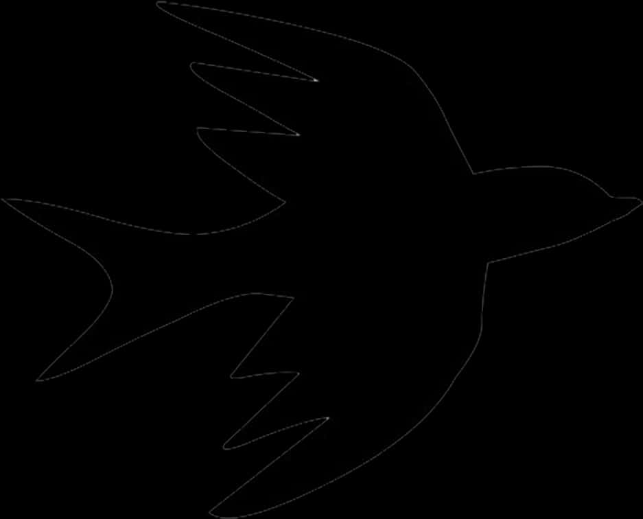 Flying Bird Silhouette PNG Image