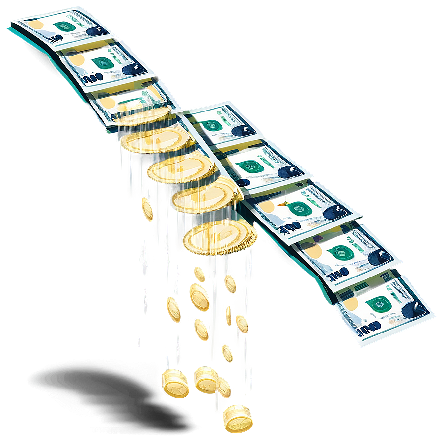 Flying Cartoon Money Png 55 PNG Image