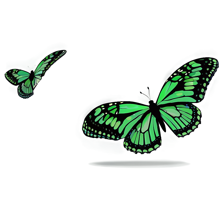 Flying Green Butterfly Animation Png 81 PNG Image