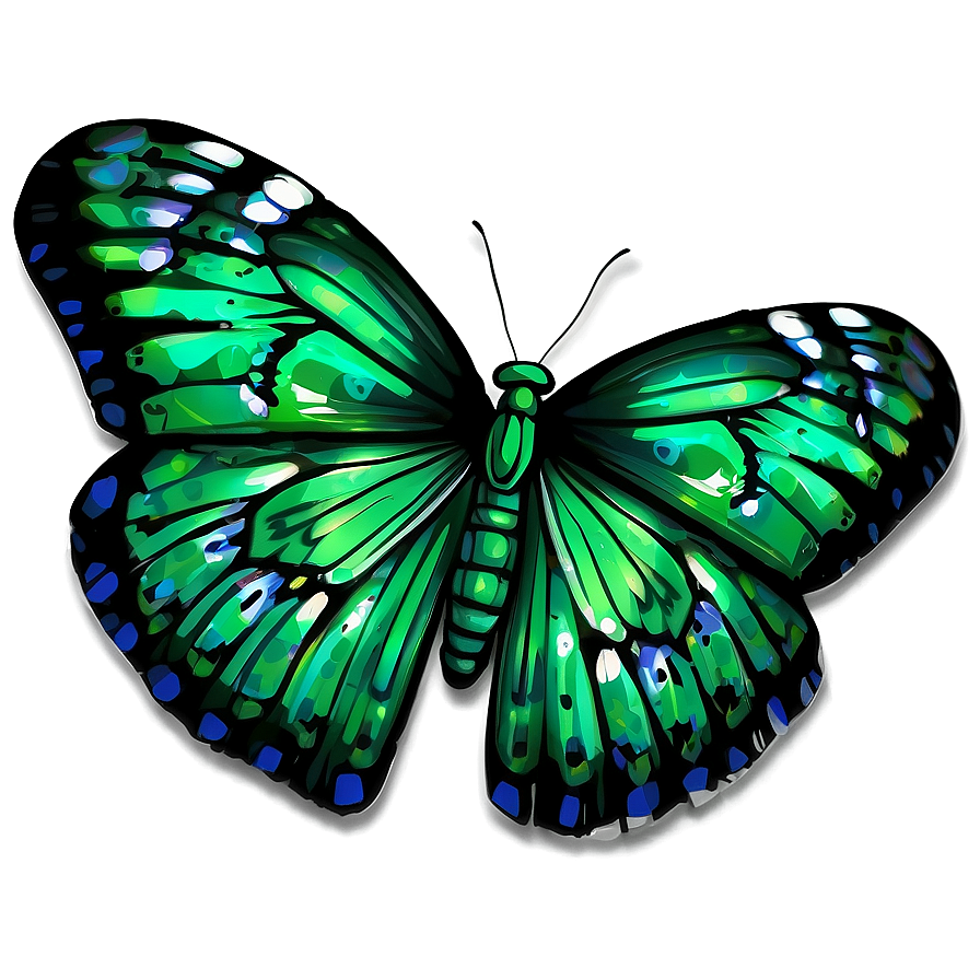 Flying Green Butterfly Animation Png Ixg86 PNG Image