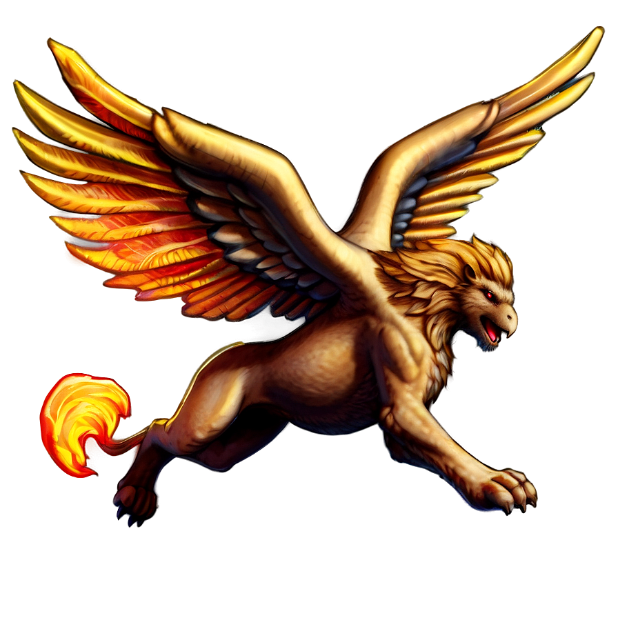 Flying Griffin Fantasy Png Qsx68 PNG Image