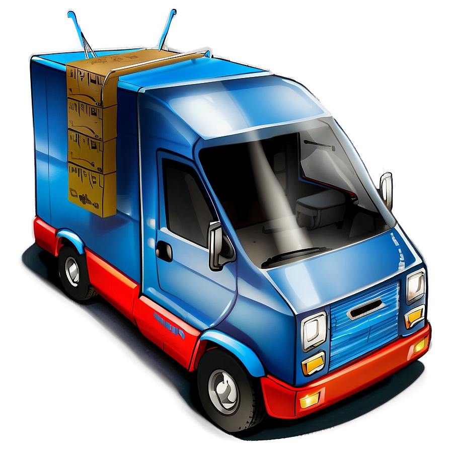 Flying Mail Delivery Drone Truck Png Slo PNG Image